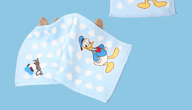 Disney DonaldDuck, полотенце из чистого хлопка для детского сада, детское полотенце специального назначения, мягкое детское полотенце для мытья лица