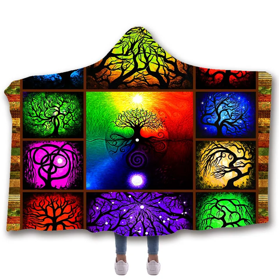 Флисовое одеяло с капюшоном SOFTBATFY Life Tree Прямая поставка|Одеяла| |