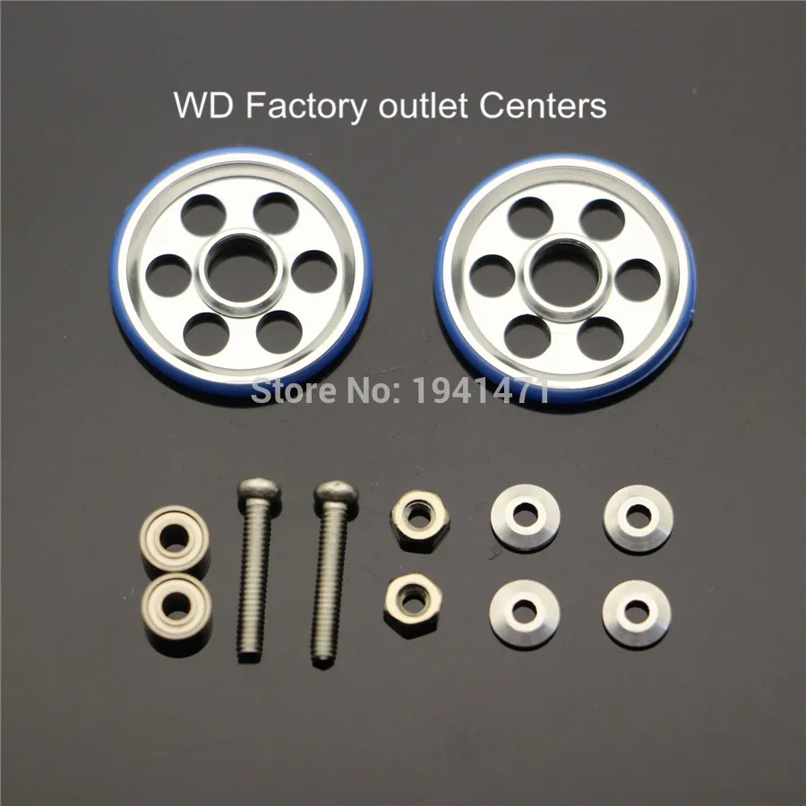 

RFDTYGR 19mm Aluminum Rollers w/Plastic Rings Self-madePartsTamiya Mini 4WD19mm Six Rund Holes Guide -Wheel D035 2Sets/lot