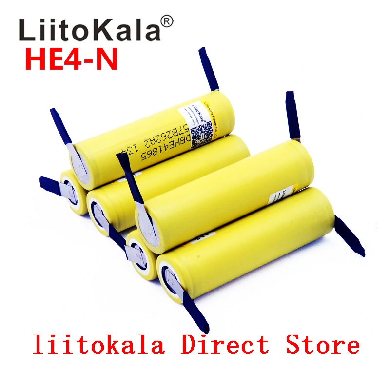 

2023 1-10PCS NEW LiitoKala 18650 2500mah 20A 18650 li-ion rechargeable battery power safe battery +nickel