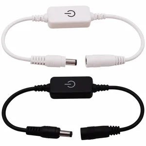 Светодиодный диммер iTouch, сенсорный выключатель с разъемом Мама и папа для одноцветной светодиодной ленты, 12 В24 В постоянного тока, линейный стиль, черныйбелый