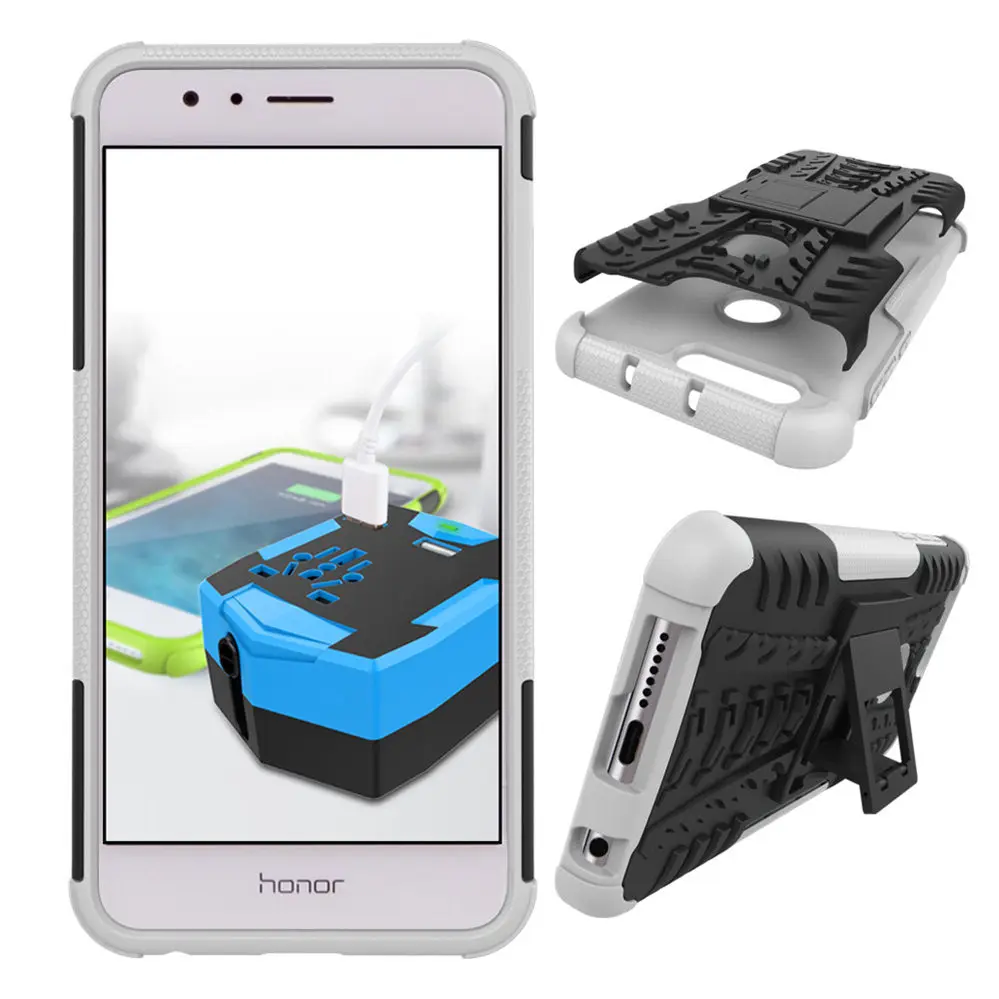 Для Huawei Honor 8 шин узор 3D Гибридный задняя крышка противоударный со встроенным