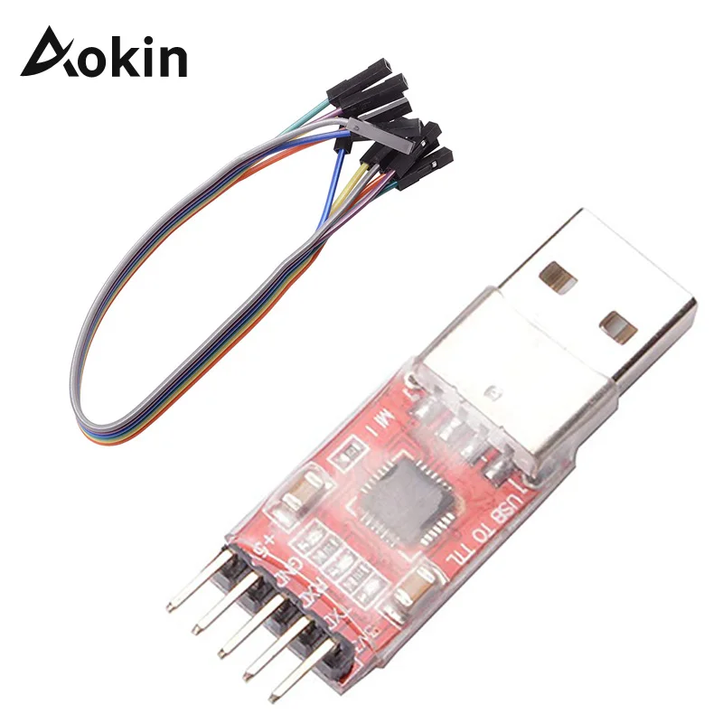

CP2102 module USB to TTL serial UART STC with 5Pcs Dupont cables download cable PL2303 Super Brush line upgrade