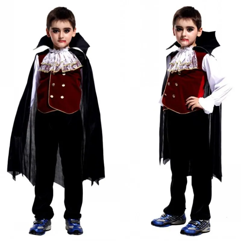 

Children Vampire Prince Costumes for New Year Carnival Halloween Christmas Ghost Devil Fancy Dress Kids Boys Cosplay Clothes