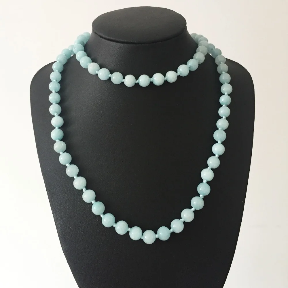 Ожерелье с узелками браслет для женщин из белого нефрита Молитва йоги Mala бусы на