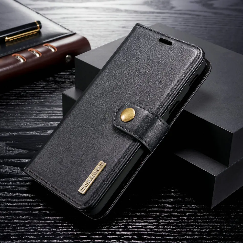 DG. MING Роскошный кожаный чехол 2 в 1 для samsung Galaxy J6, Магнитный съемный держатель для карт, кошелек, чехол для J6 Plus чехол