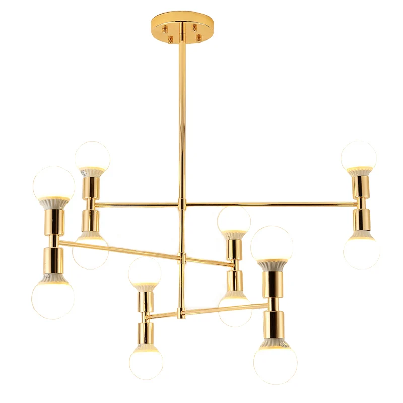 

Nordic Creative Living Room Chandelier Simple Modern Individual Art Restaurant Iron Molecular Magic Bean Chandelier