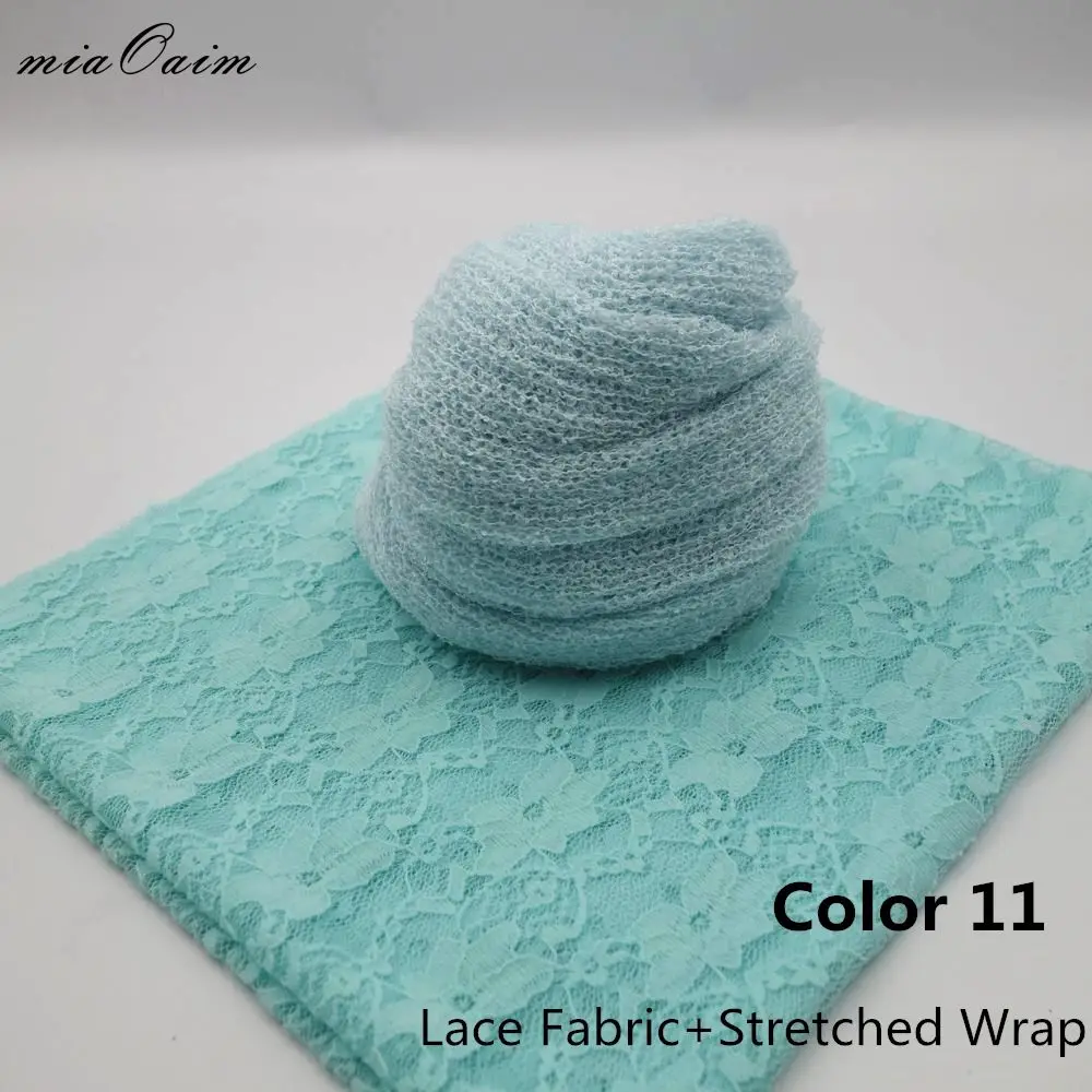 11 Lace and Wrap Одеяло ручной работы+ кружевная ткань+ трикотажная стрейч-обертка полный комплект для новорожденных реквизит для фотосессии приемная корзина-одеяло наполнение - Цвет: 11 Lace and Wrap