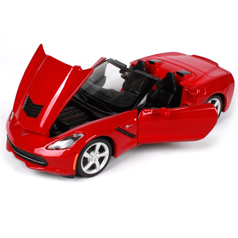 Maisto 1:24 2014 corvette stingray красный желтый автомобиль литья под давлением модель