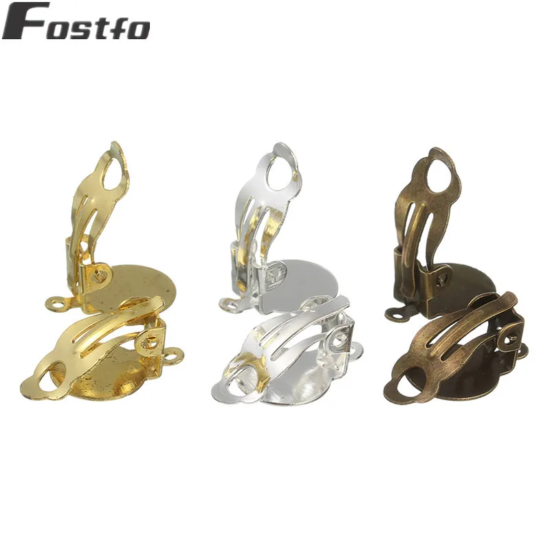 Зажим для ушей с отверстием изготовления ювелирных изделий 30 шт./лот|Ювелирная