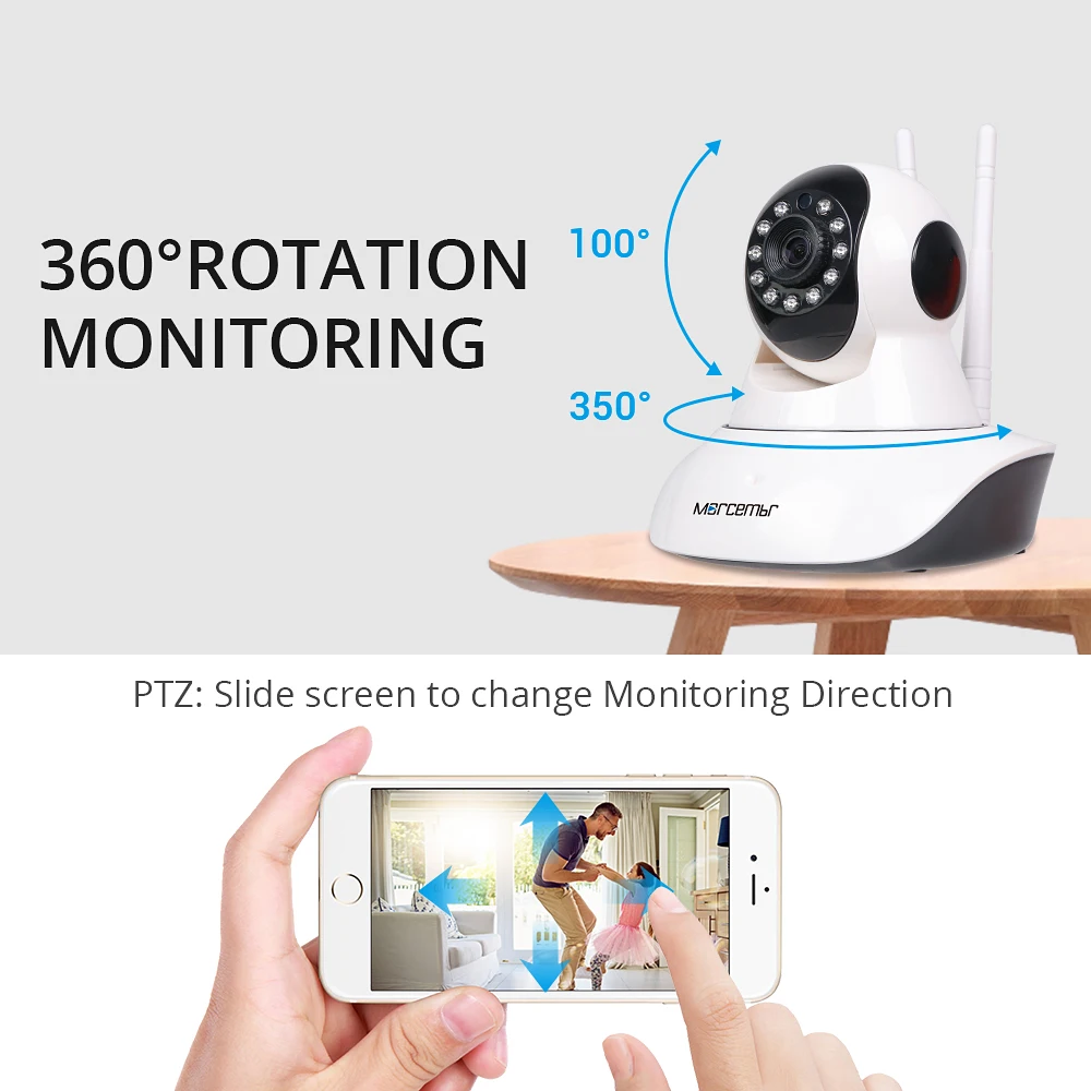 Morcembr 1MP 720P CCTV Camera Baby Monitor IP Outdoor Mini Network Cameras Wifi Surveillance | Безопасность и защита