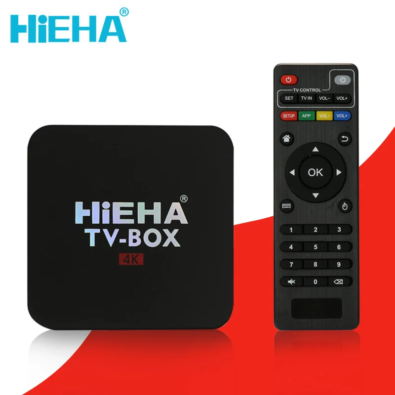 Hieha Android 6.0 TV Box rk3229 4 ядра 1.5 ГГц Smart 1 ГБ 8 К HD WIFI Коди Декодер каналов кабельного