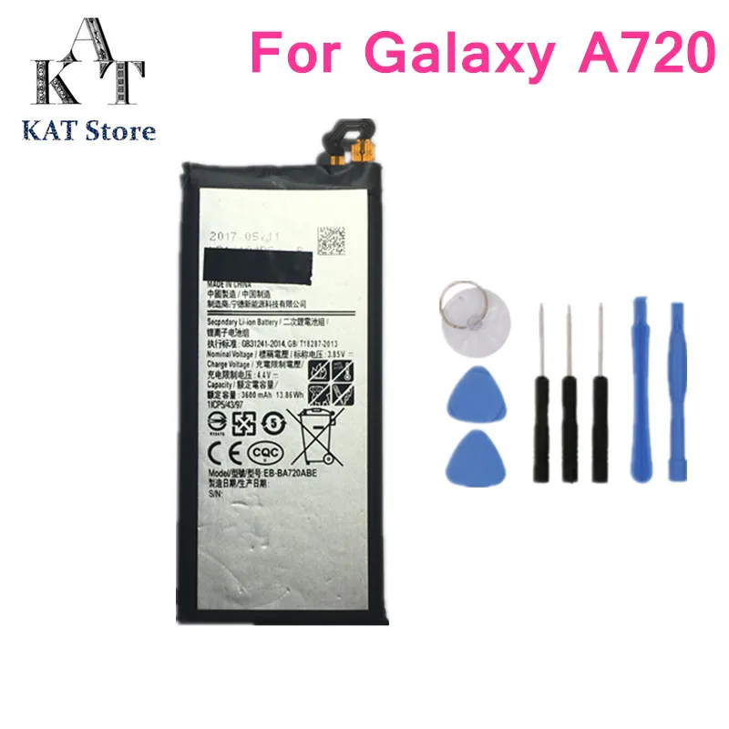 Аккумулятор для Samsung Galaxy A7 2017 A720 A720F аккумулятор телефона 3600 мАч запасные литий ионные батареи|Аккумуляторы