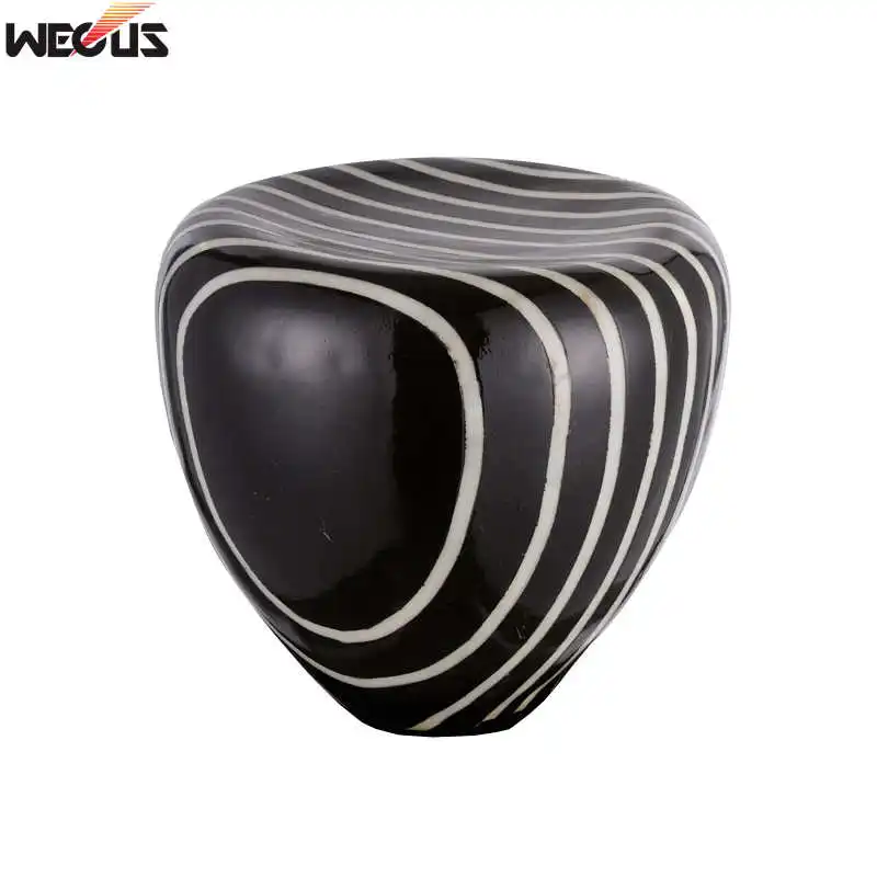 white and black WECUS) креативный пейзаж для освещения сада, имитация парка натуральная смола садовый свет, имитация камня газон свет - Испускаемый цвет: white and black