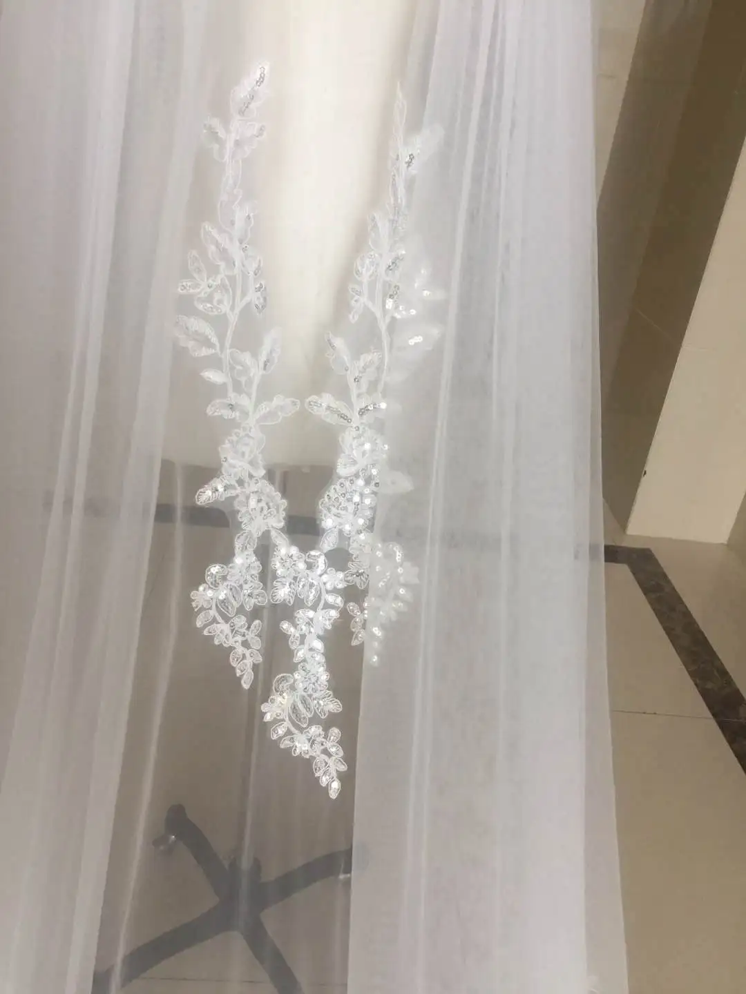 Белая кружевная шаль цвета слоновой кости искусственная Свадебная накидка