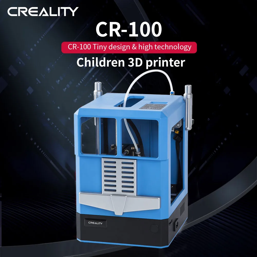 Creality 3D CR-100 компактный размер настольный 3d принтер Полностью Собранный 100*100*80 мм размер печати автоматическое выравнивание с пультом дистанционного управления