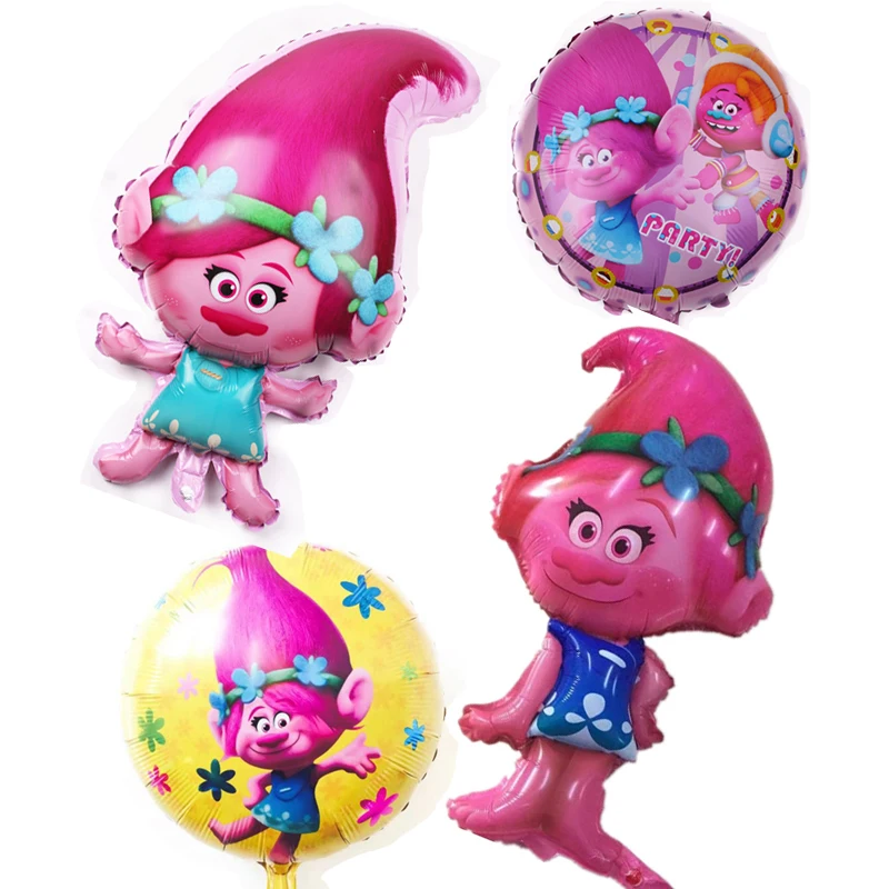 4 шт./партия смешанные бесплатная доставка Тролли алюминиевый шар игрушка для