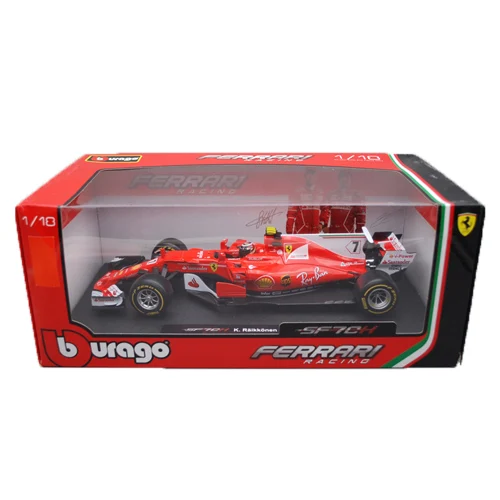 Гоночный автомобиль Bimei высокой 1:18 Ferrari SF70 H модель из сплава F1 KIMI Wattle 2017|Статуэтки