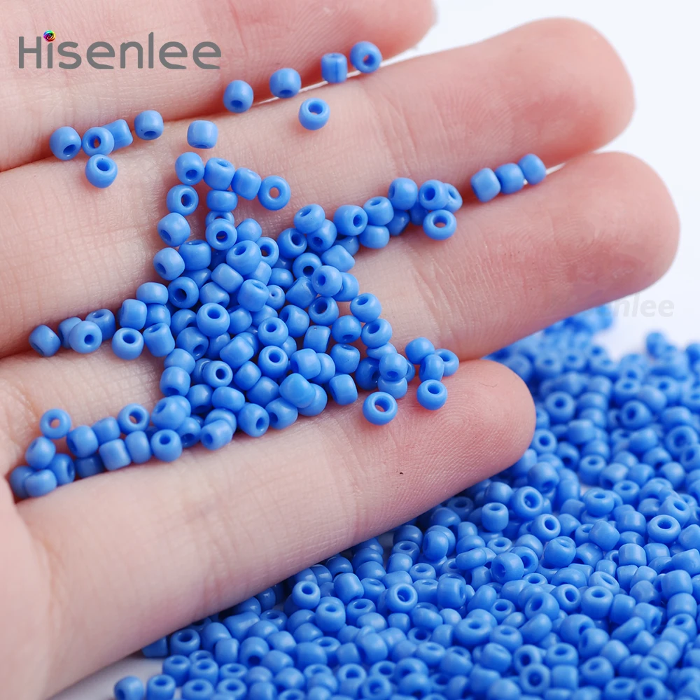 

Бисер Hisenlee стеклянный светло-голубой, 2 мм, 3000 шт.