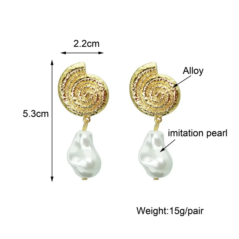 Ассиметричные женские серьги TOTASALLY с имитацией жемчуга летние пляжные морские