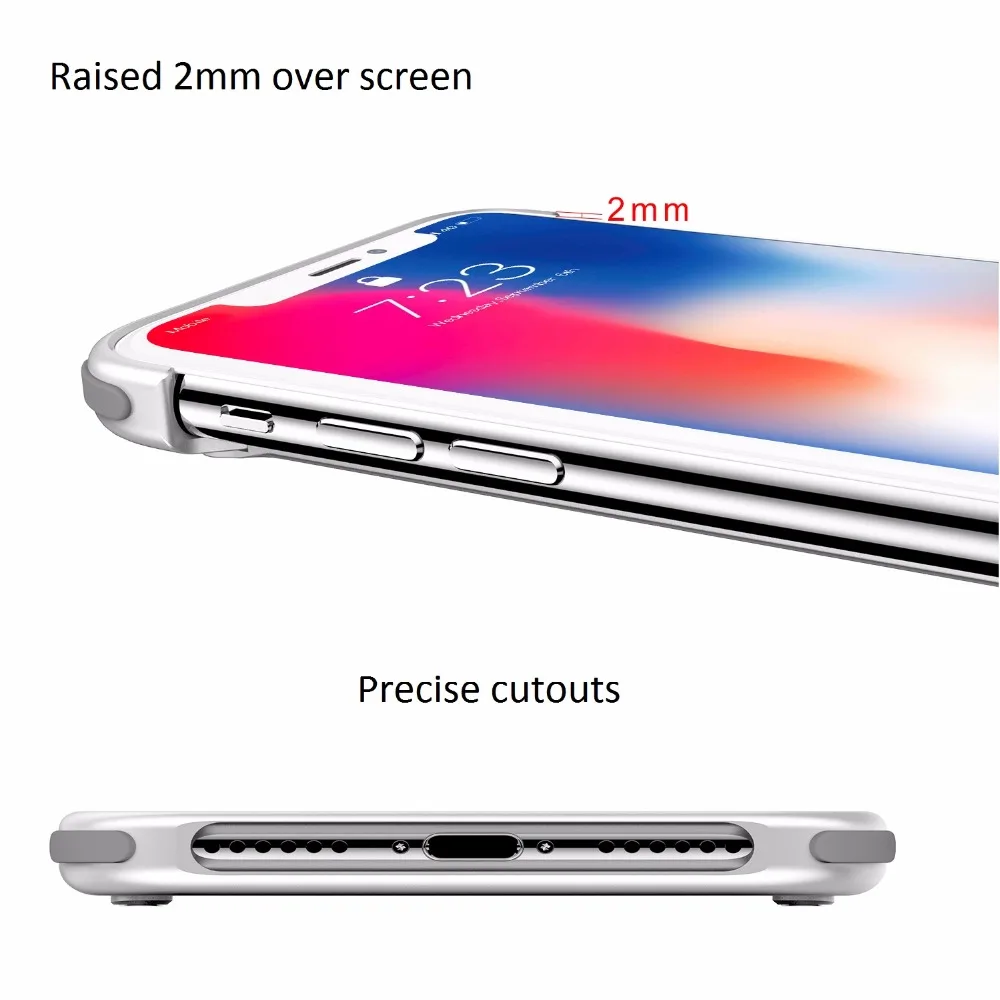 Oatsbasf водителя металлический корпус для IPhone X Дело личность В виде ракушки бампер