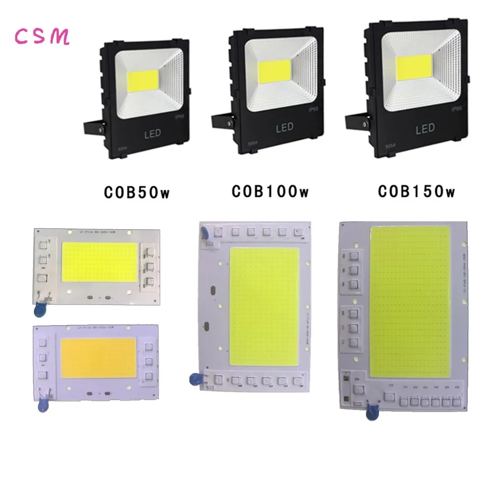 AC220V светодиодный лампы Чип 10 W 50 100 150 High Мощность прожектор монолитный блок