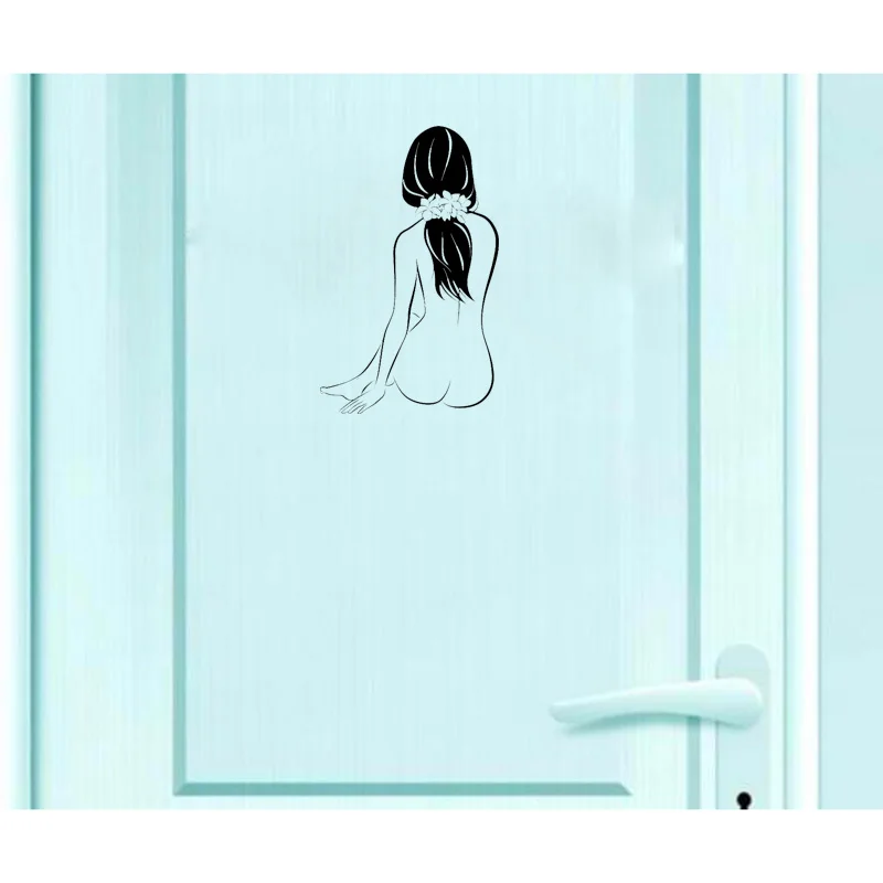 YOJA 12 7*21 см сексуальная обнаженная девушка женщина дверь ванной комнаты