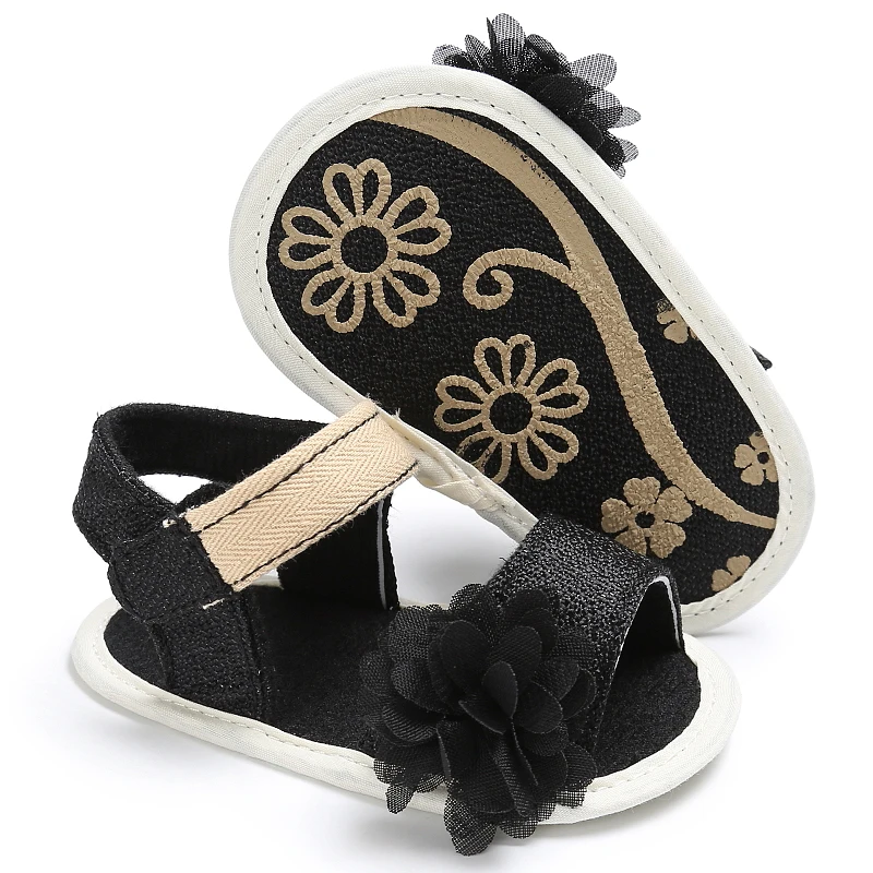 Новинка 2017 года босоножки для маленьких девочек Летняя обувь с цветочным