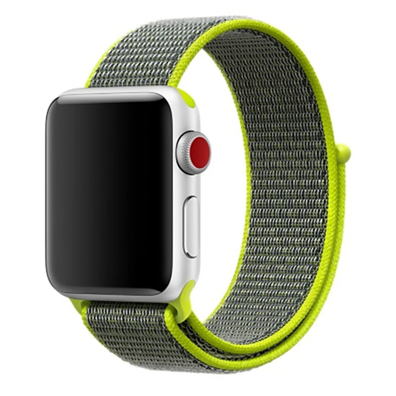 Loop light yellow 2 Ремешок для apple watch band 42 мм 38 мм iwatch 4 band 44 мм 40 мм apple watch 4 3 2 1 нейлоновая петля спортивный браслет correa аксессуары - Цвет ремешка: Loop light yellow 2