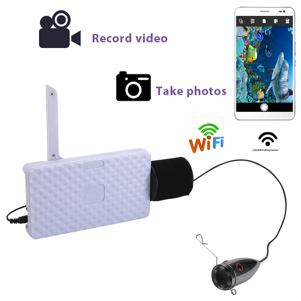 Камера для подводной рыбалки 720P беспроводная Wi Fi 15 м Поддержка IOS и Android|Камеры