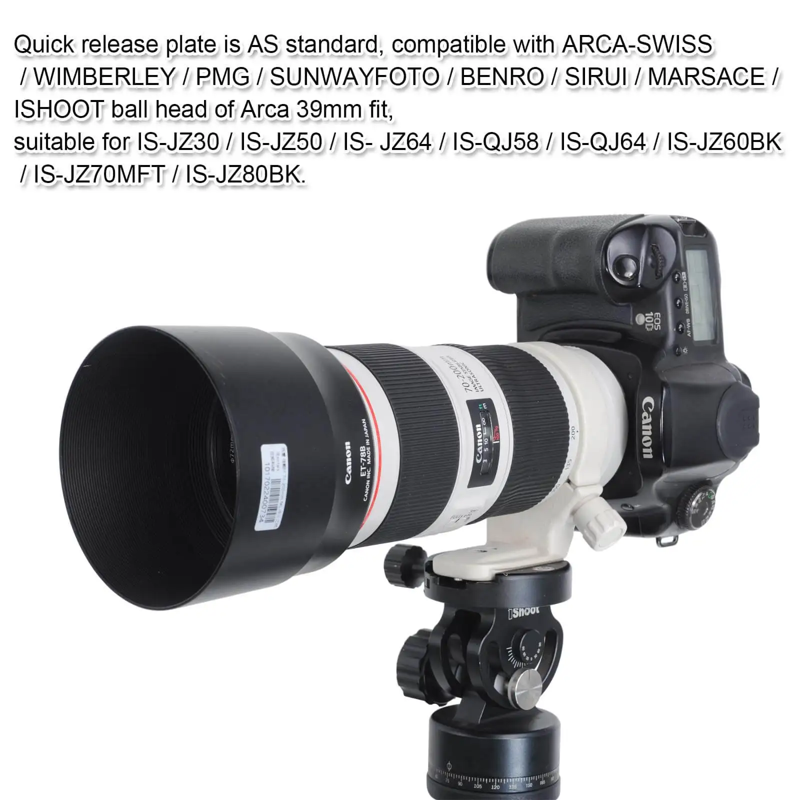 Крепление для штатива для объектива Canon EF 70-200 мм f/4L IS II USM объектив с быстроразъемной пластиной подходит для штатива Arca-Swiss