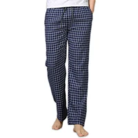 summer 100 cotton sleep bottoms mens simple sleepwear pants for male hot sale casual plaid mens pants home trousers