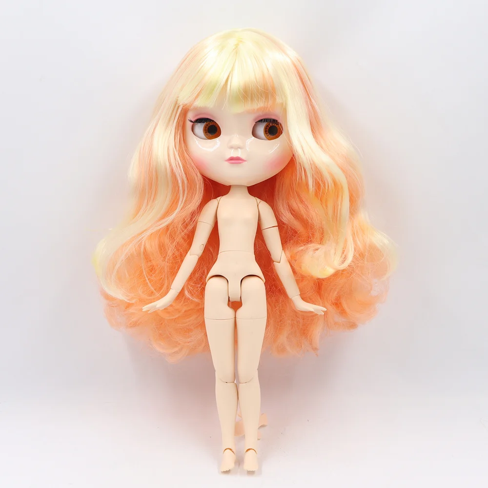 Кукла ICY Fortune Days factory шарнирное тело 30 см белая кожа желтые смешанные оранжевые
