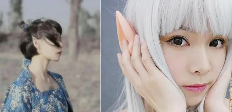 Elf Ears Fairy Vulcan Alien Cosplay Halloween Fancy Dress Costume Accessory Hobbit Pixie Ear Tips Latex party Cos props gift | Дом и сад