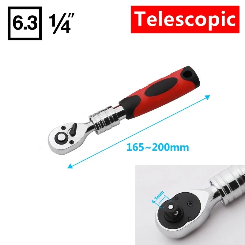 Трещоточный ключ 1/4 &quot3/8&quot 1/2 &quotинструмент для ремонта стали крутящего момента 72
