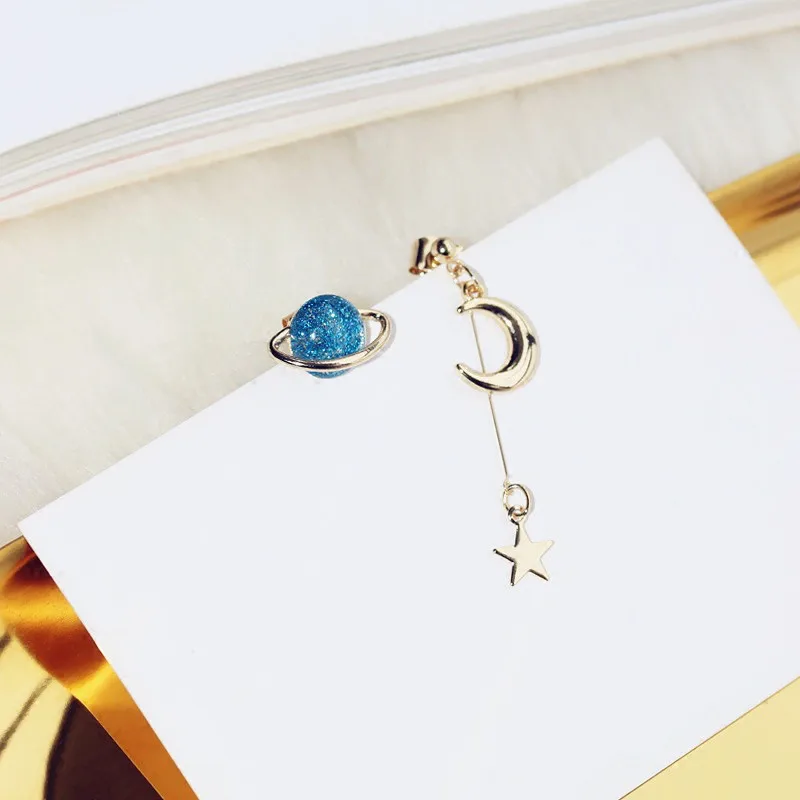 Женские длинные серьги в форме звезды и планеты|fashion long earrings|long earringslong earings fashion |
