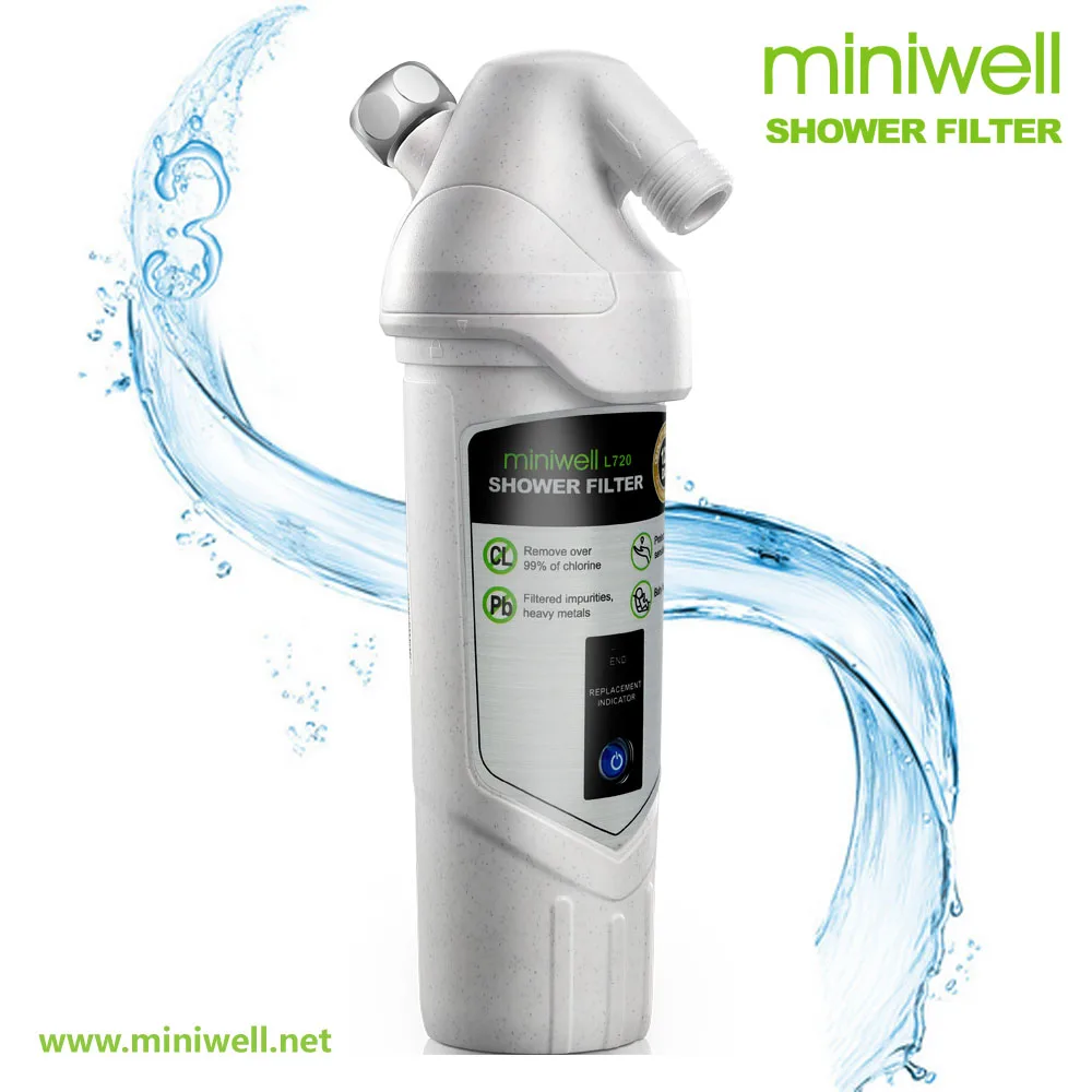 

Горячая Распродажа, фильтр для воды Miniwell L720 для душа, фильтр для удаления хлора с Карбоновым корпусом kdf media, тяжелый металл, спа-Ванна