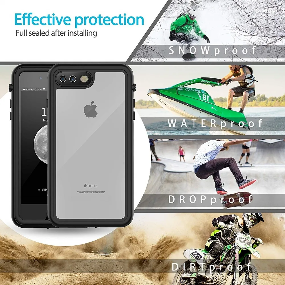 Водонепроницаемый чехол для iPhone 7 8 водонепроницаемый ударопрочный
