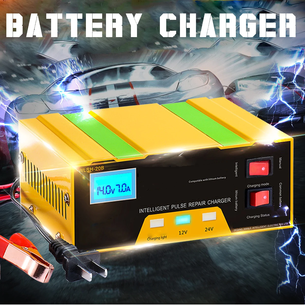 Autoleader автомобиля Батарея Зарядное устройство 12 V/24 V Мотоциклетные батареи чистый
