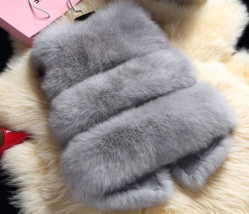 Модный женский жилет с искусственным мехом зимняя женская теплая плотная куртка