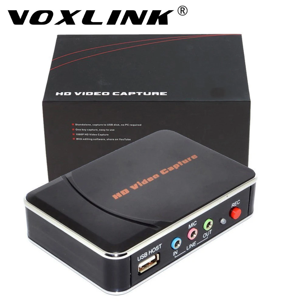 Voxlink HD игры Capture Card записи видео 1080 P HDMI/YPbPr Видео Регистраторы для Xbox 360 One /PS3 PS4