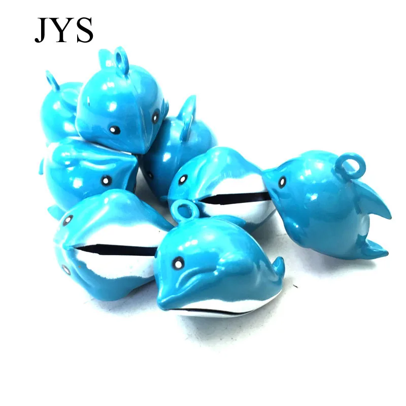 25 мм 10 шт./лот JINGLE BELLS CHARMS DOLPHINS CHAMRS для ювелирных изделий в поисках браслета