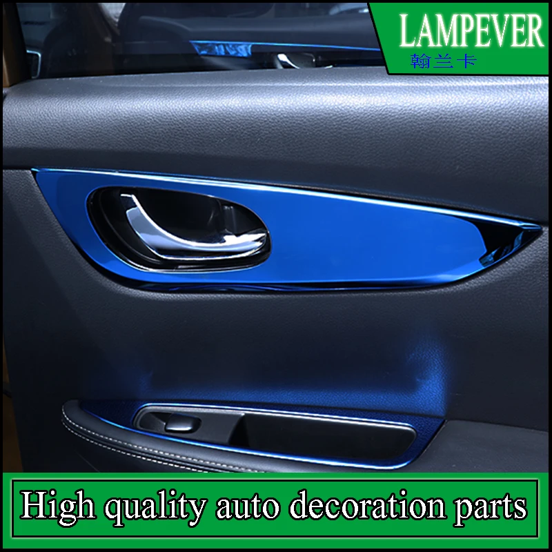 Car styling Interior Door Handle Bowl Cover Trim Decoration Frame Sticker For Nissan Qashqai 2015 2016 J11 Accessories | Автомобили и