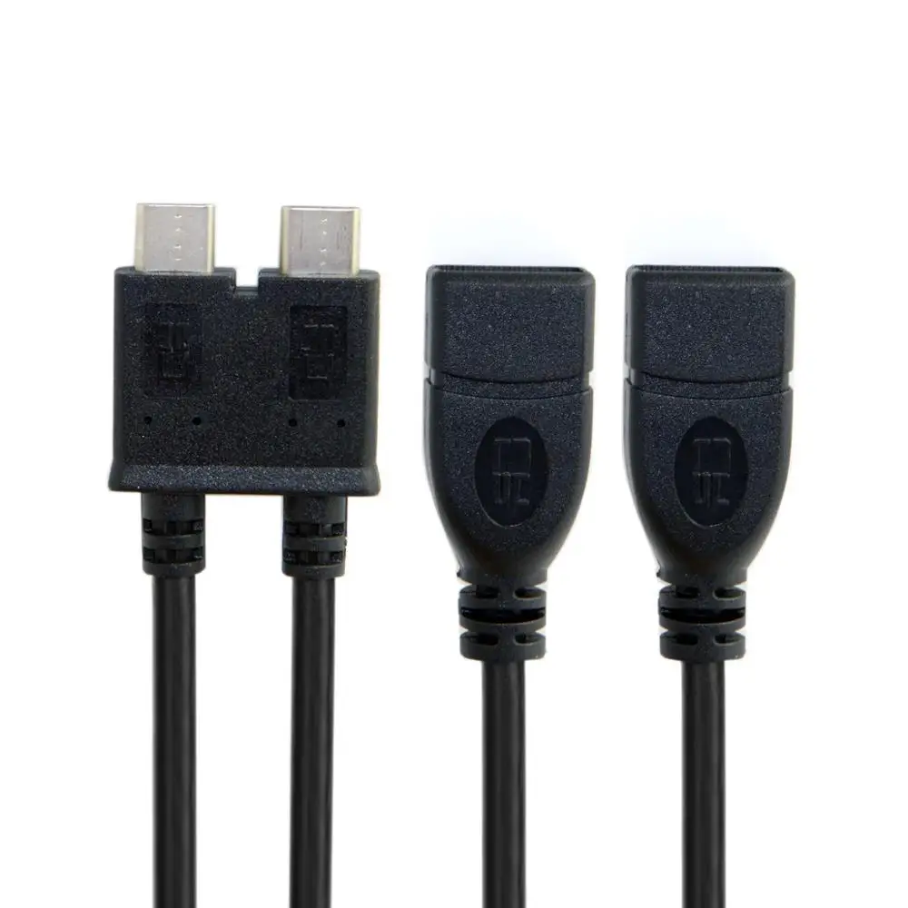 

Cablecc Dual Cable USB 3.1 Type-C to 3.0 A Female OTG Data Cable for New 13" Pro