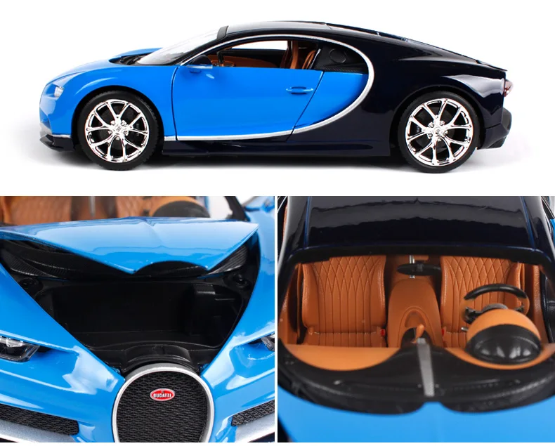 Maisto Bburago 1:18 Bugatti Chiron металлическая литая модель автомобиля для детей рождественские подарки коллекция игрушек
