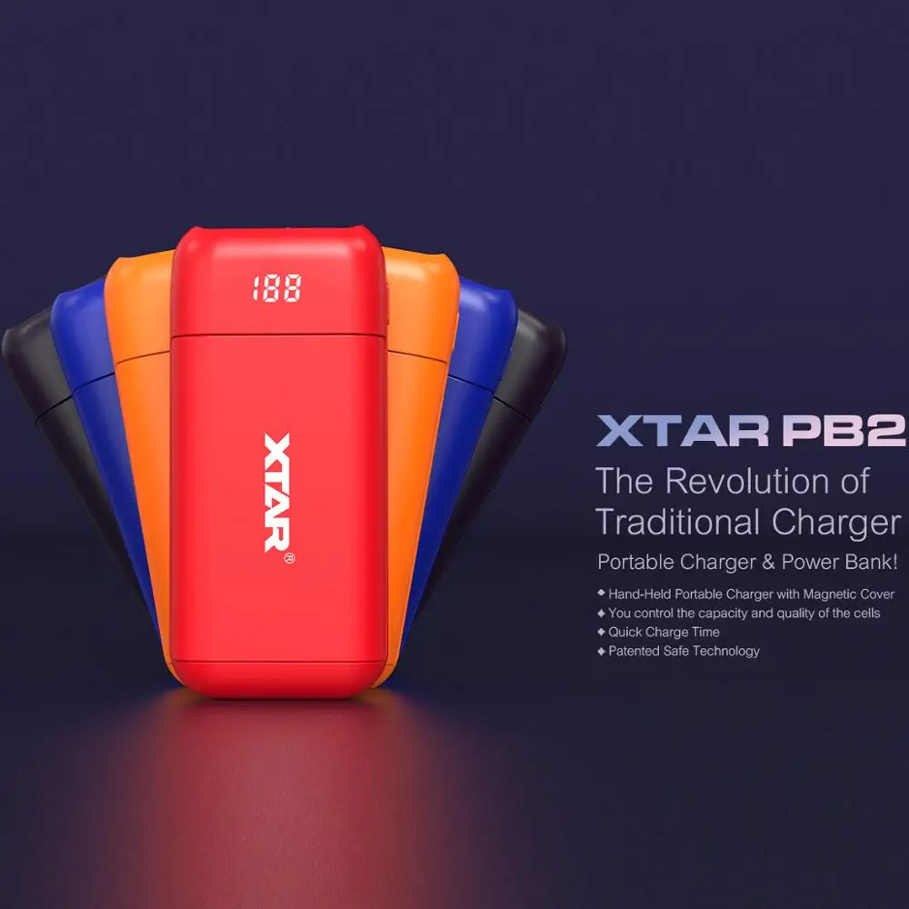 Зарядное устройство для электронных сигарет XTAR PB2 3 7 в незащищенные литий