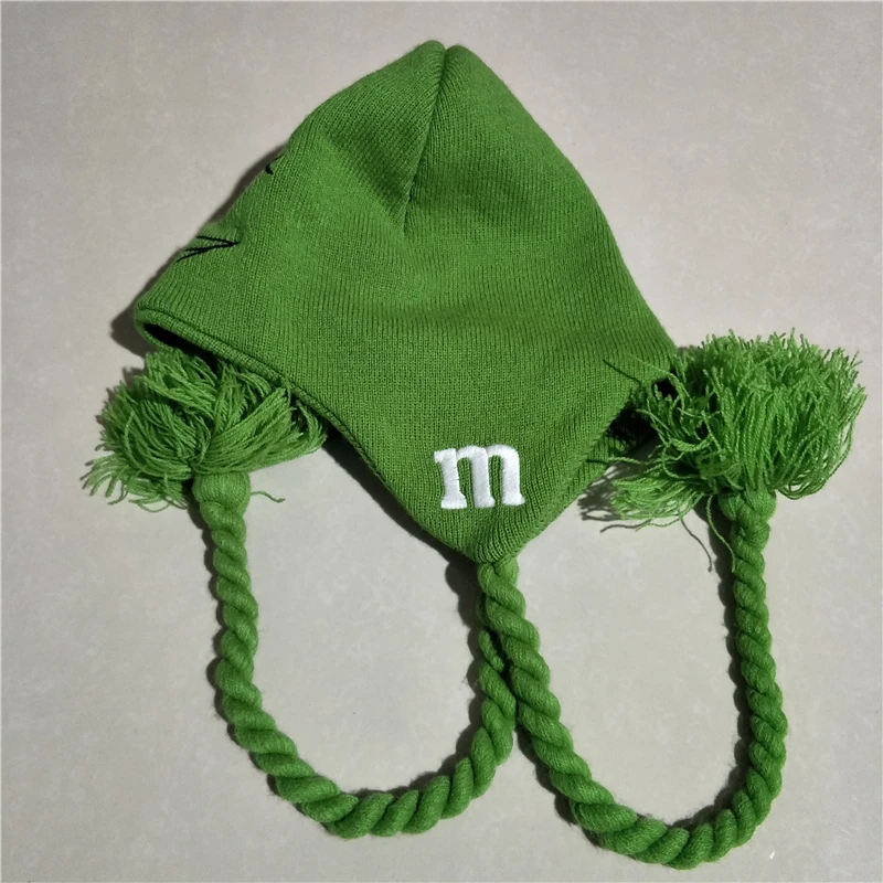 M Green Bean симпатичная мультяшная & s плюшевая шапка с шоколадным персонажем ушами