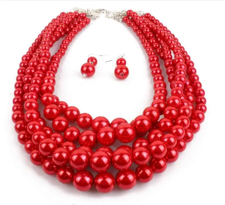 Новое поступление 5 слоев довольно имитация жемчуг классический Дизайн Цепочки и