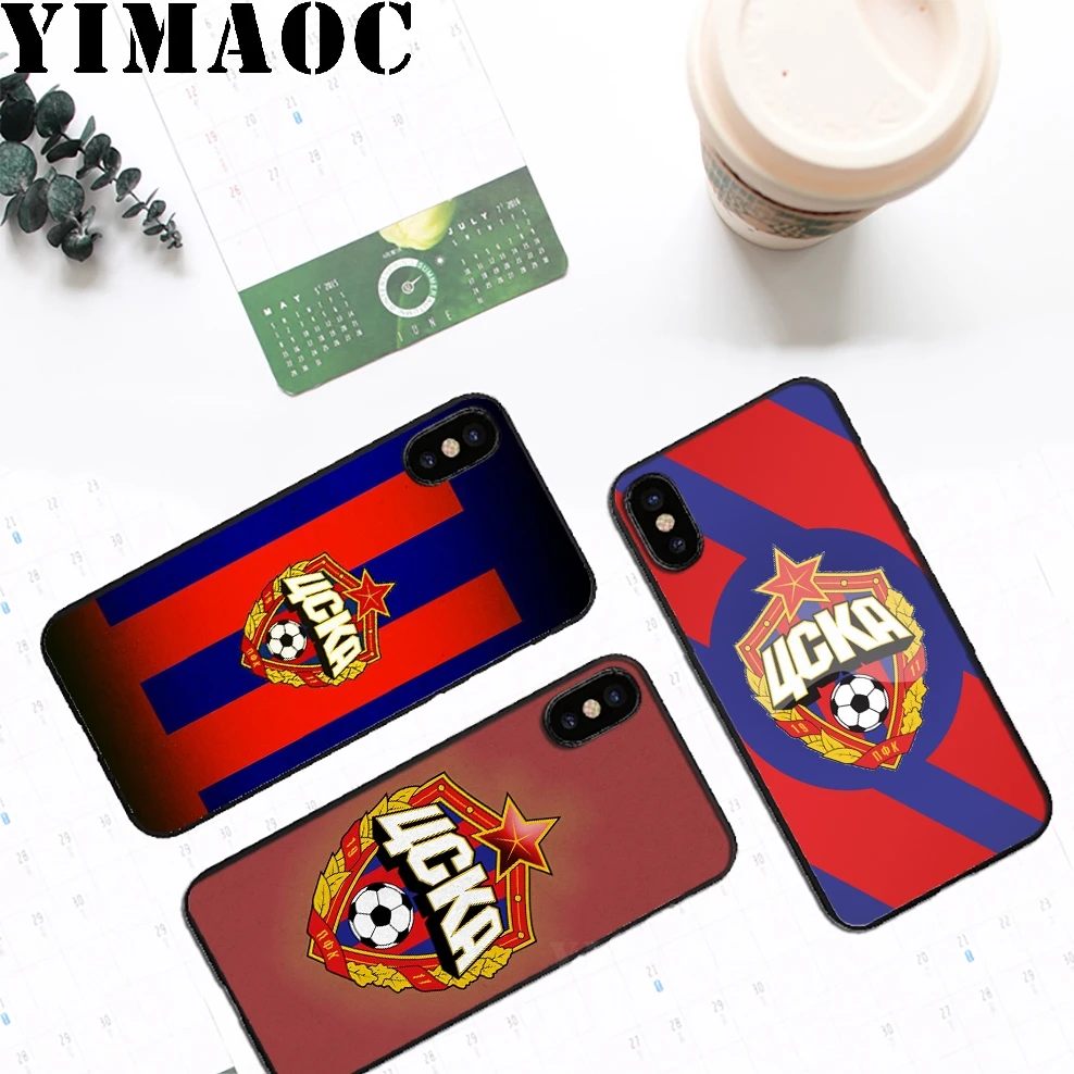 Мягкий силиконовый чехол YIMAOC ЦСКА для iPhone 11 Pro Xr Xs Max X или 10 8 7 6 6S Plus 5 5S SE |