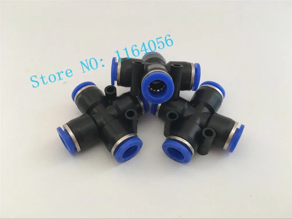 

5pcs Tube OD 8mm equal Cross 4 way push in for Pneumatic Quick Connector